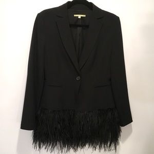 Black Ostrich feather jacket